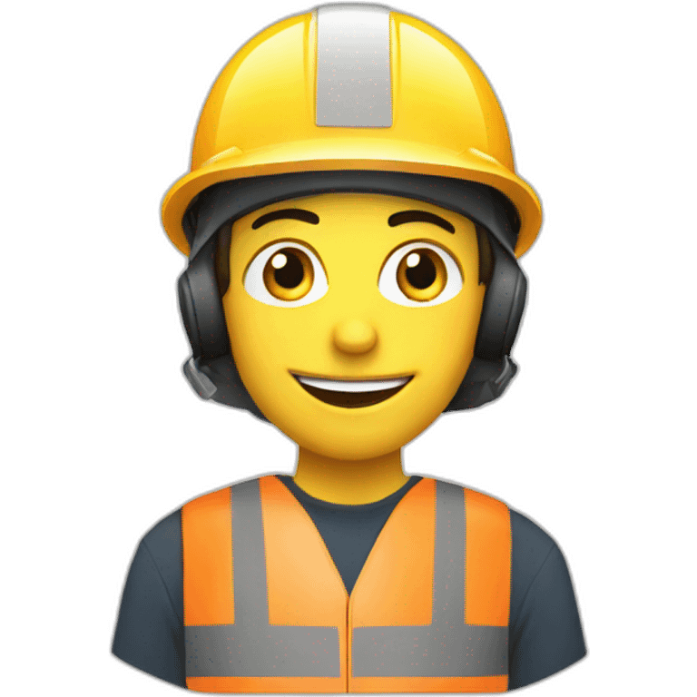 operator person with safety helmet giving like emoji