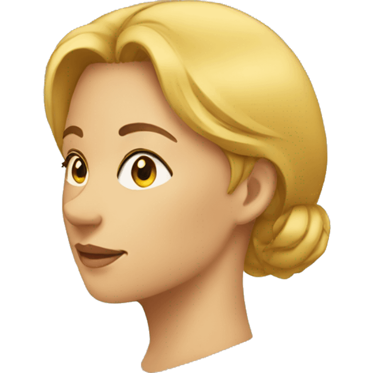 Female face profile to the side emoji