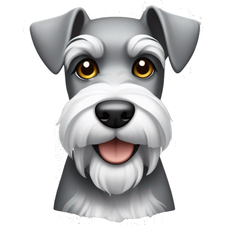 schnauzer that’s silver and white  emoji