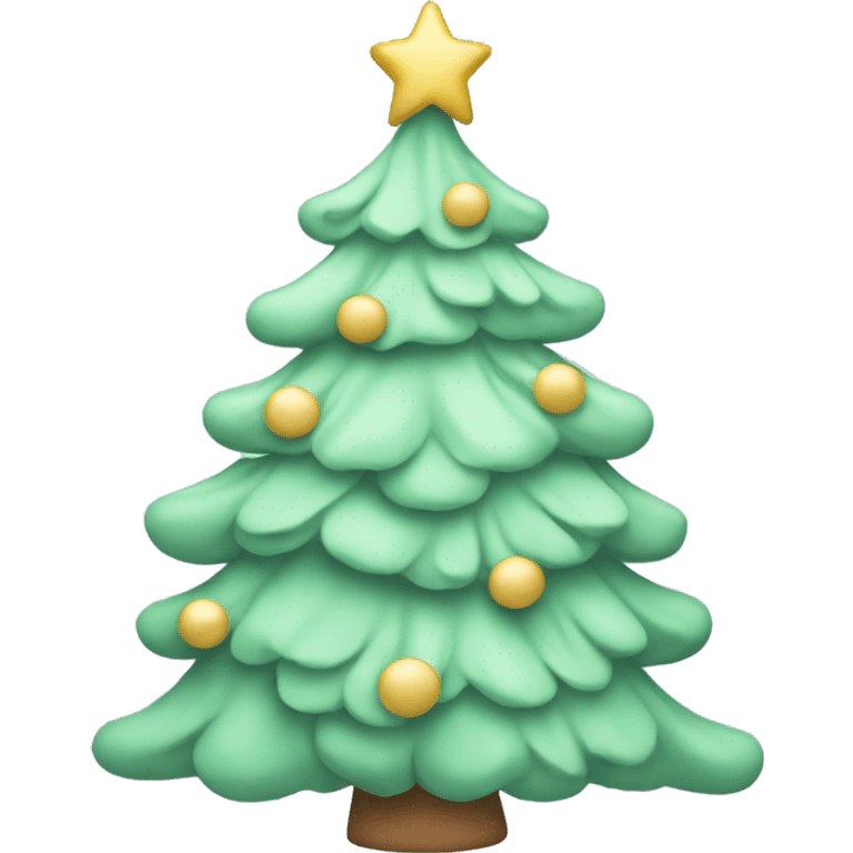 pastel green christmas tree emoji