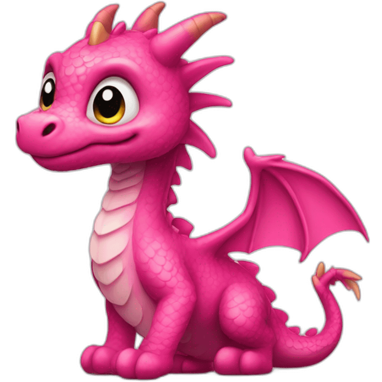 Cute pink dragon emoji