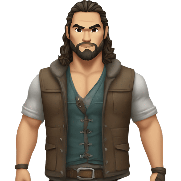 realistic jason momoa wearing vest emoji