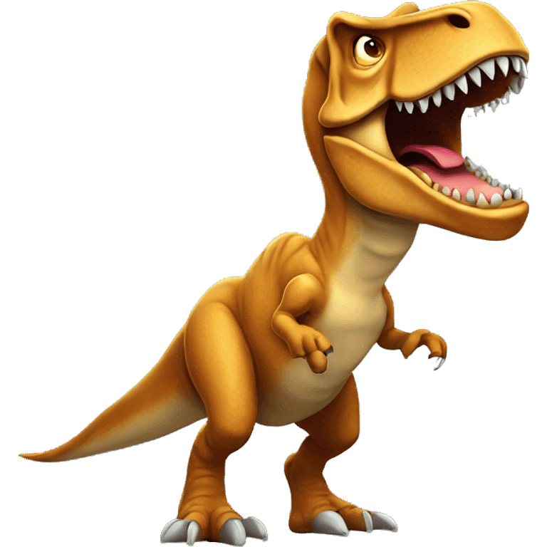 Mad  cartoon T. rex emoji