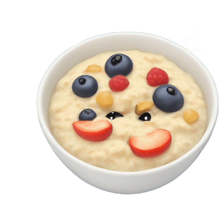 porridge with fruit emoji