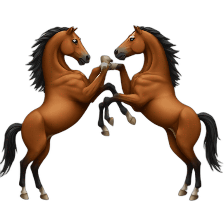 Horse fight emoji