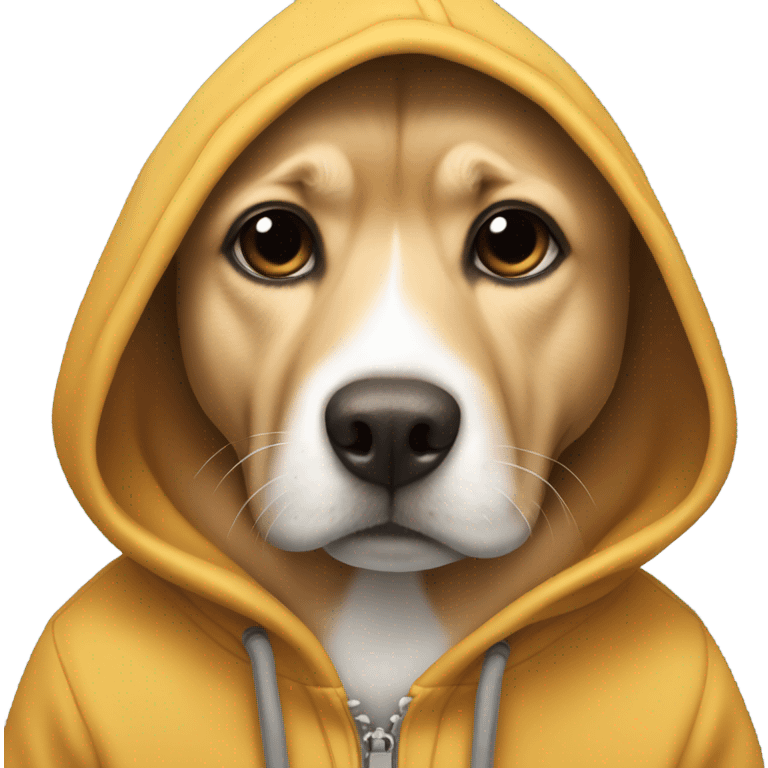 Dog wearing hoodie  emoji