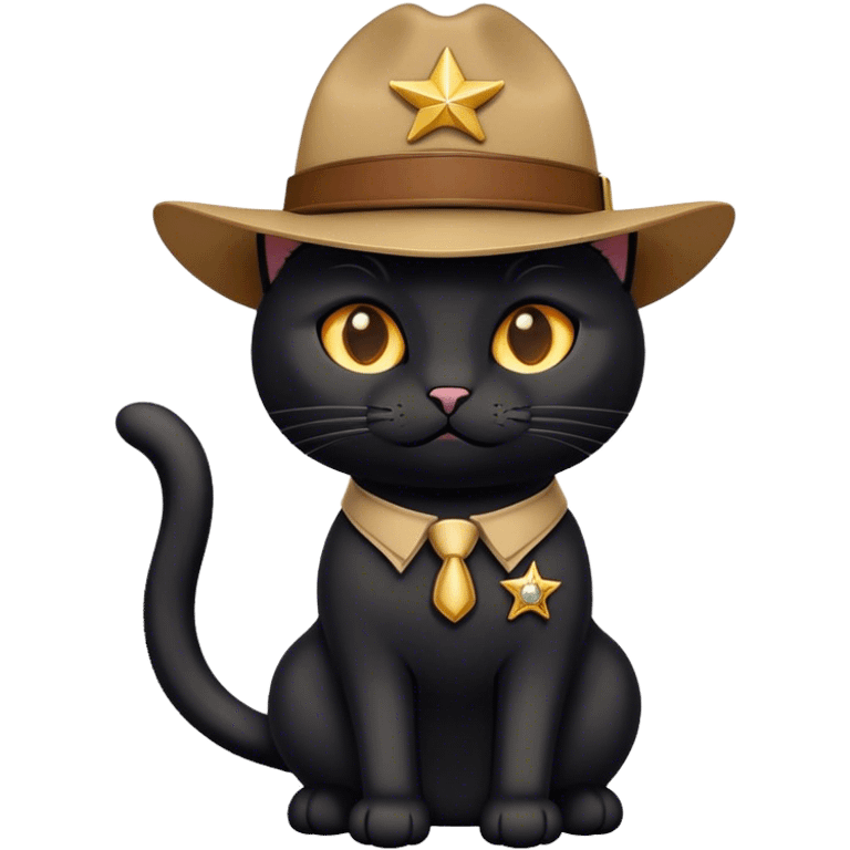 Black cat sherif  emoji