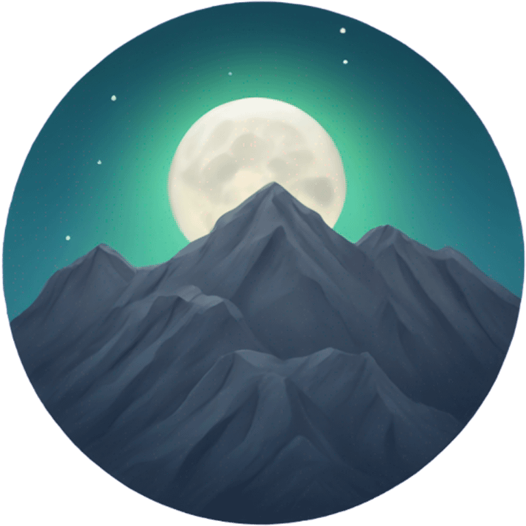 Mountain moon emoji