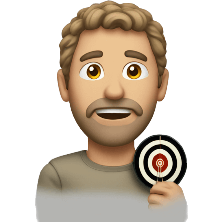 a guy playing dart emoji