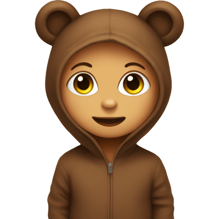 Baby in bear suit emoji