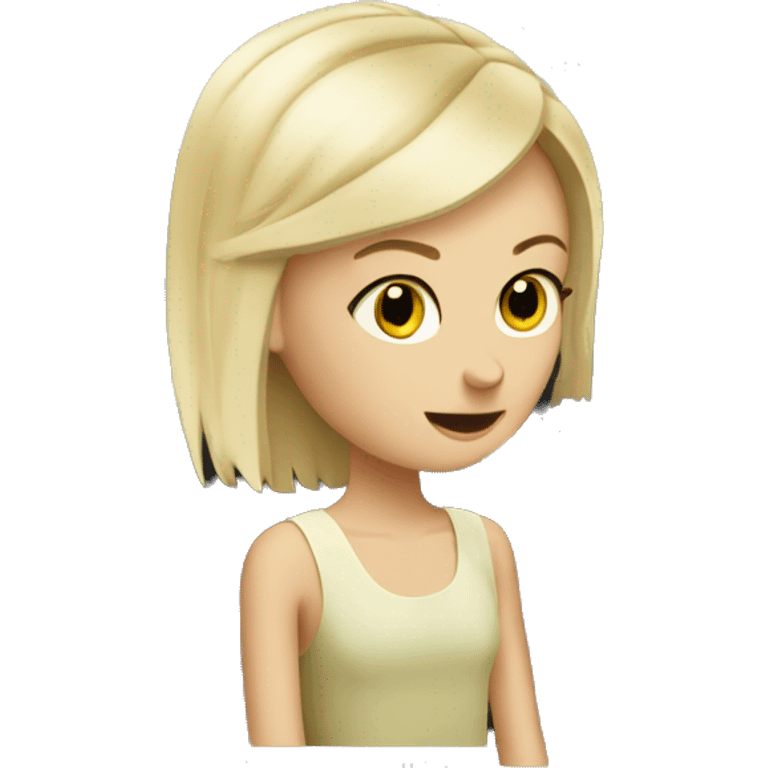  skinny slavic blonde girl playing piano emoji