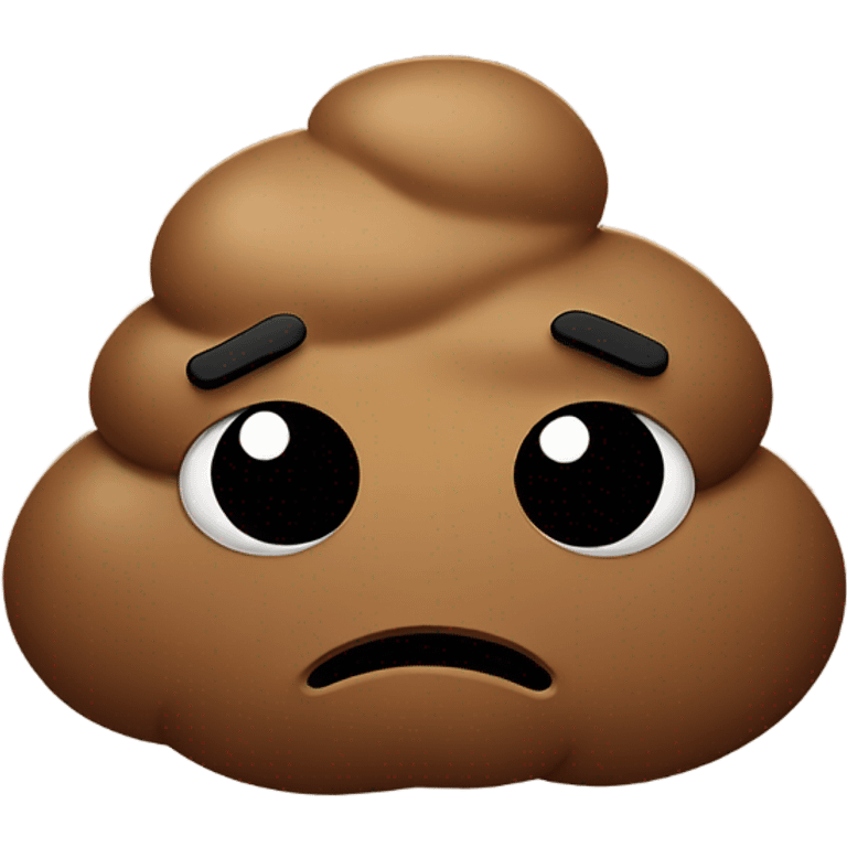 stinky poo with sad face emoji