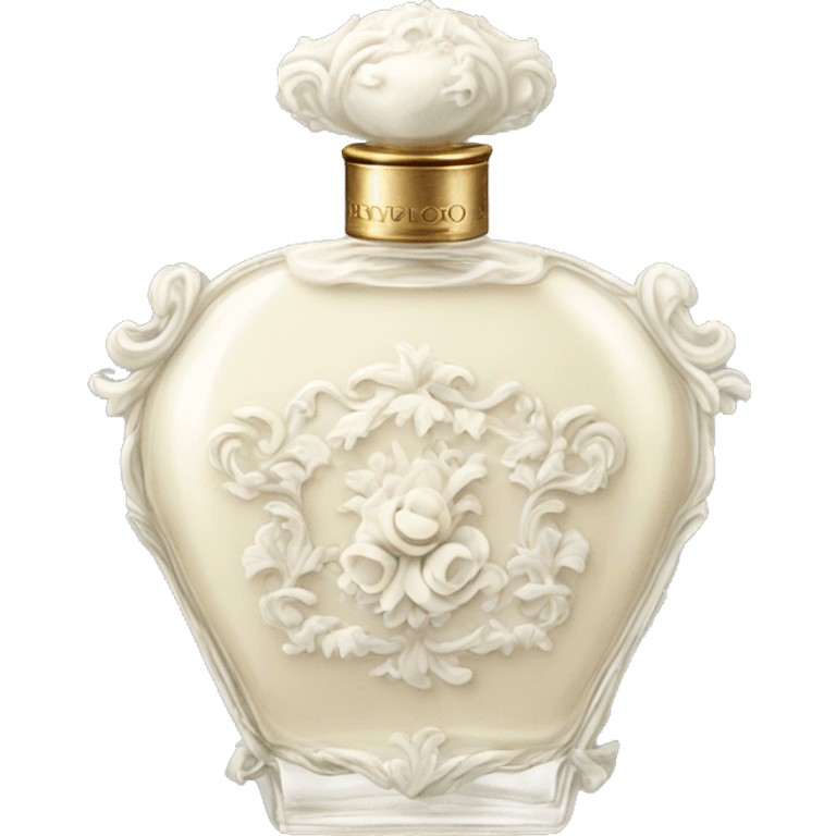 Vintage rococo perfume pale white emoji