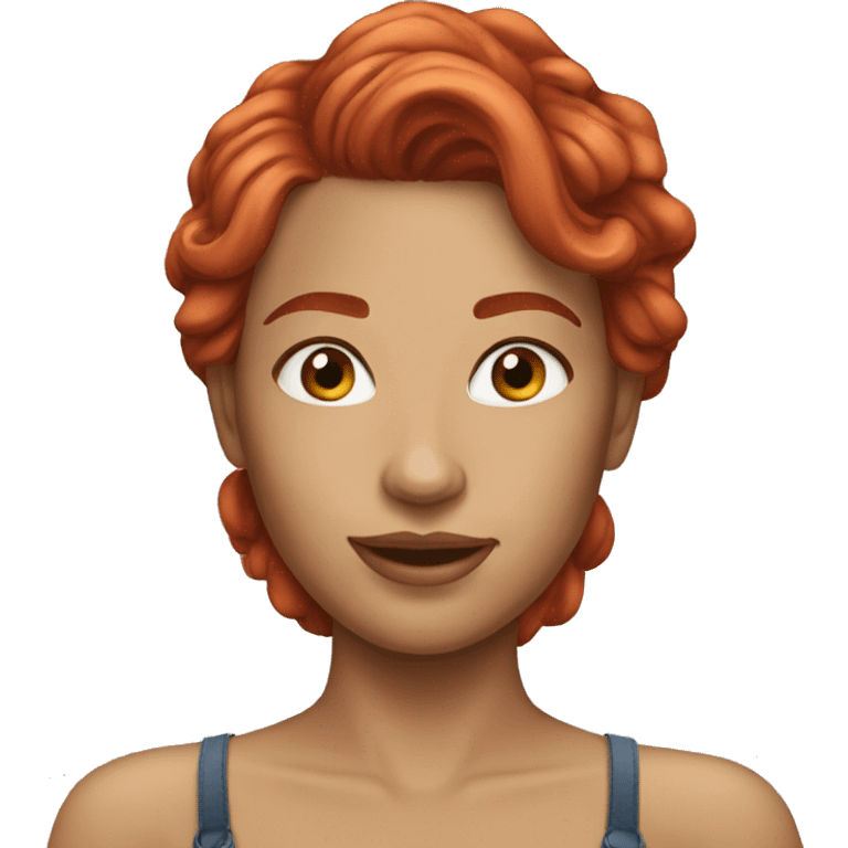 pretty woman red hair emoji