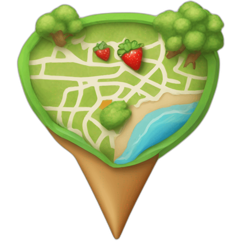 map marker that category food emoji