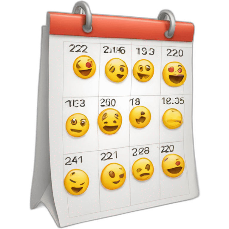 calendario de dias emoji