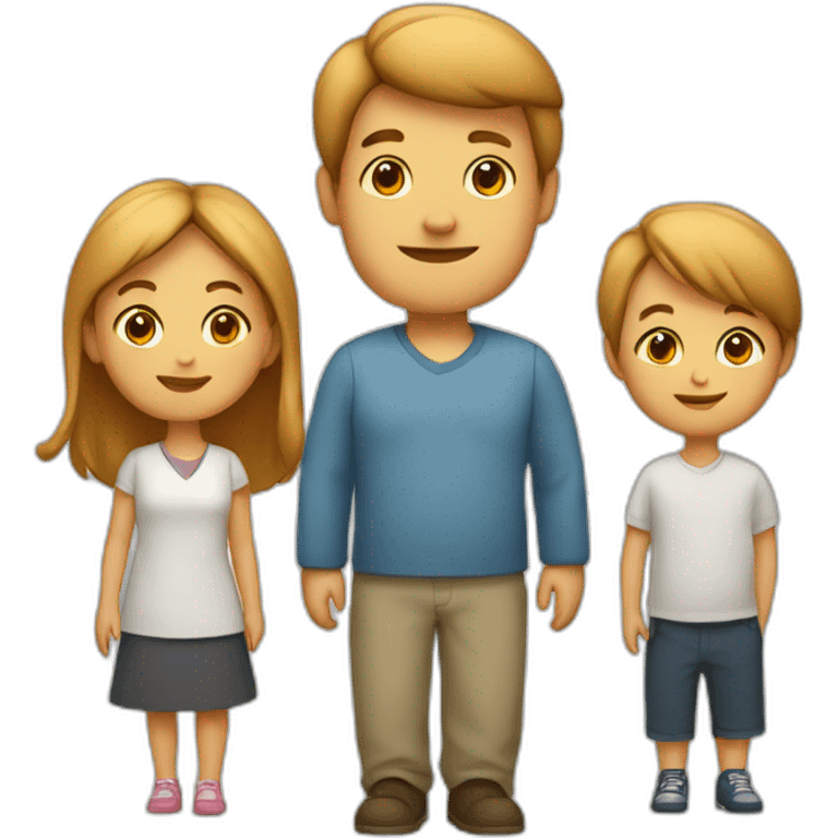 Family with 4, father, mother, Big boy, small girl emoji