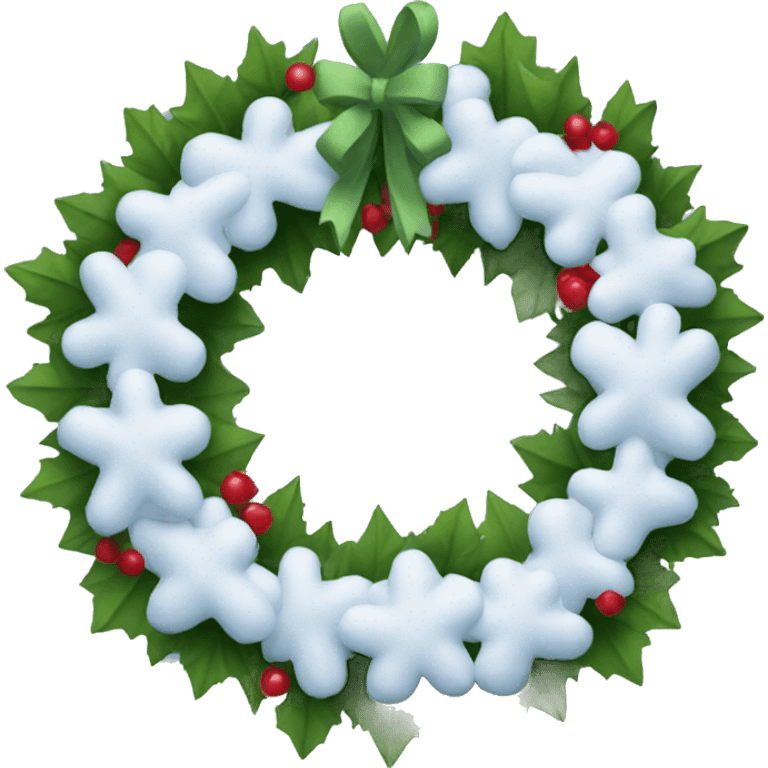 snow wreath   emoji