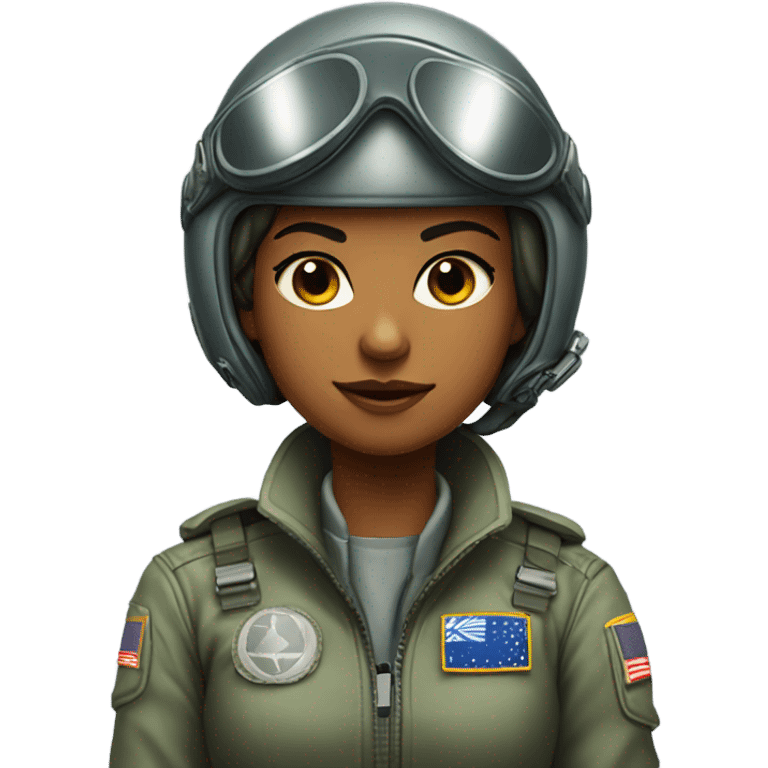 Fighter pilot girl emoji