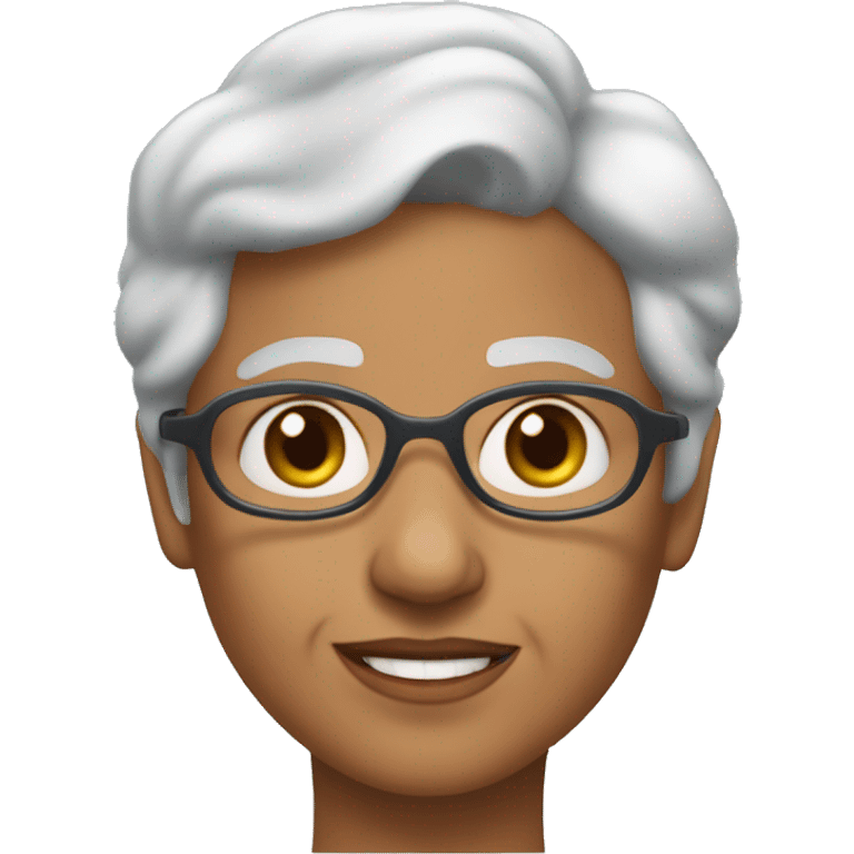 abuela pelo corto azul  emoji