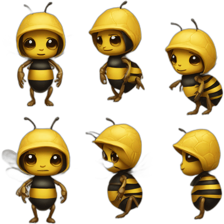 Bee dressed with rap style emoji