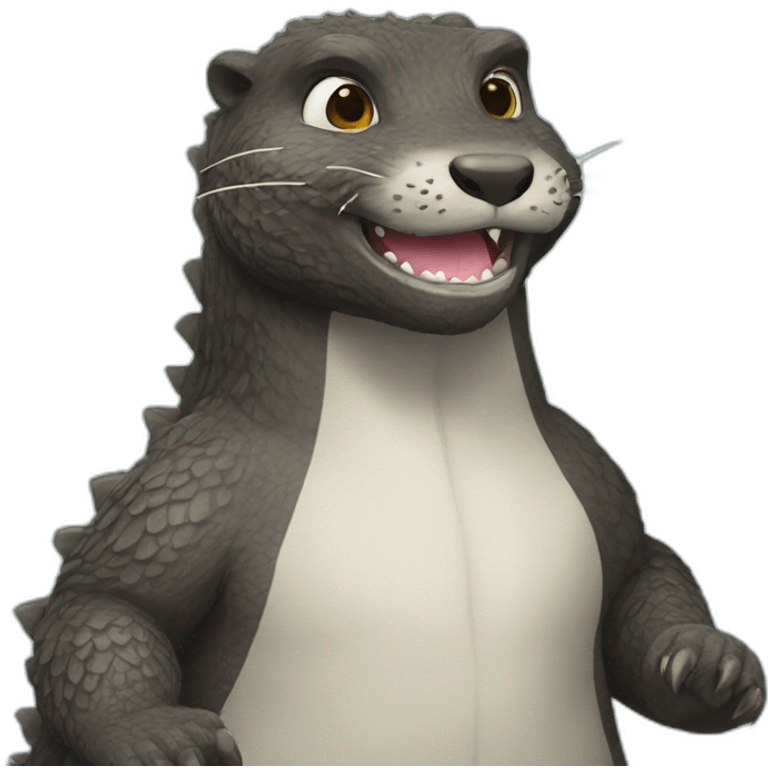 Godzilla otter emoji