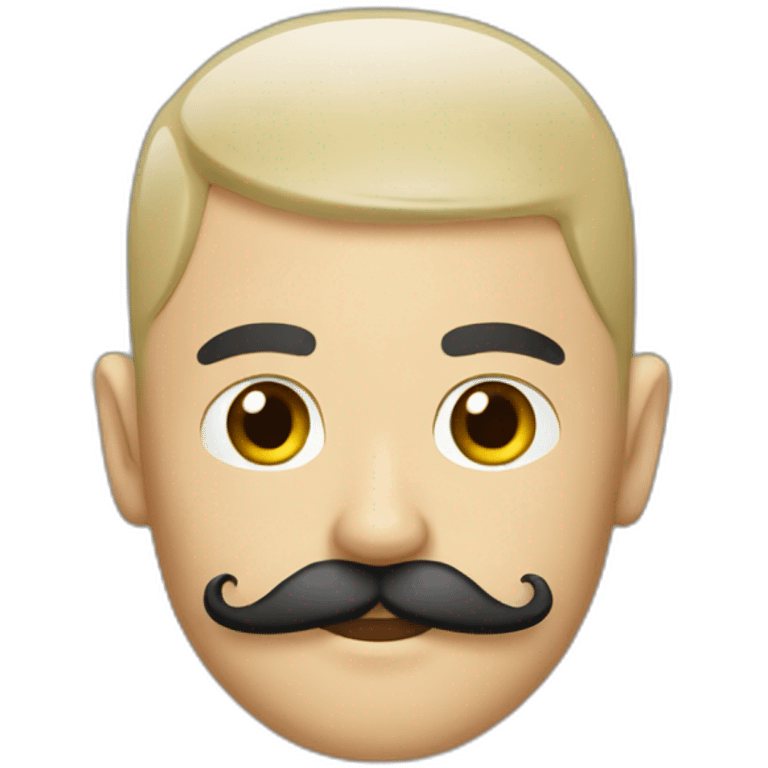 Skinhead with Mexican mustache emoji