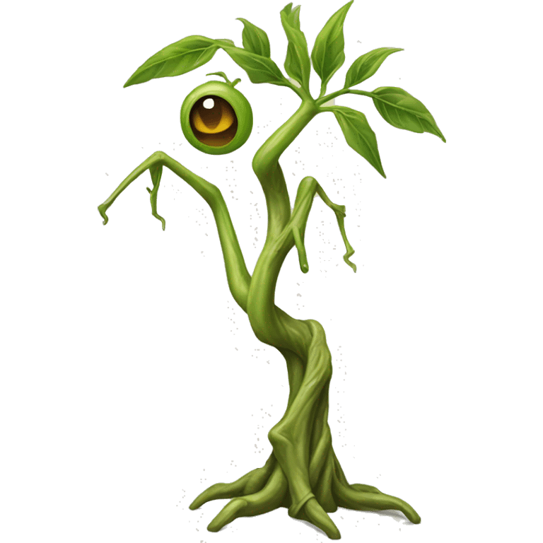 bowtruckle: Small, tree-guardian creatures resembling sticks with eyes, known for their attachment to particular trees and wood. emoji