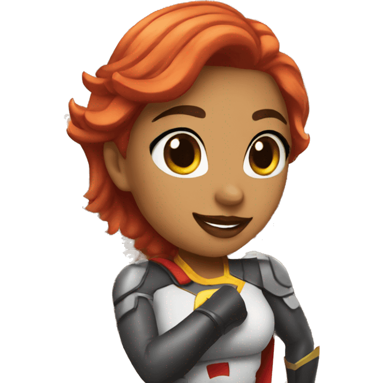 super hero girl restaurant emoji