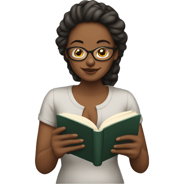 Woman reading books emoji