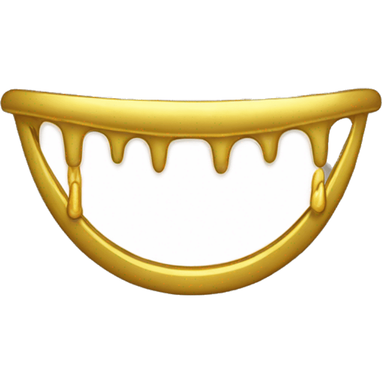 Emoji with gold grill emoji