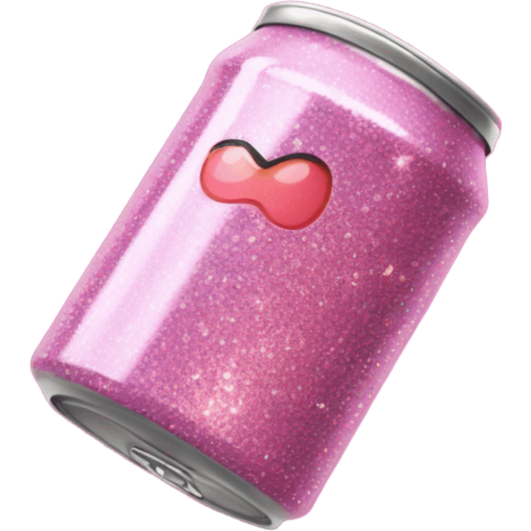 Realistic pink soda can with glitter  emoji