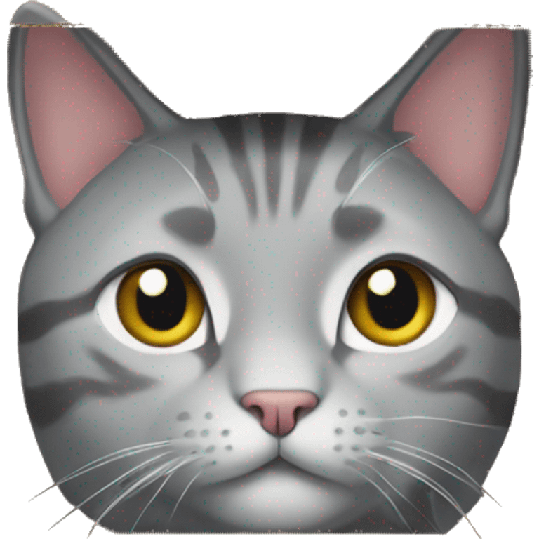 Grey tabby Cat in cardboard box emoji