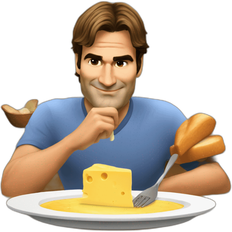 Roger-federer-eating-cheese-fondue emoji