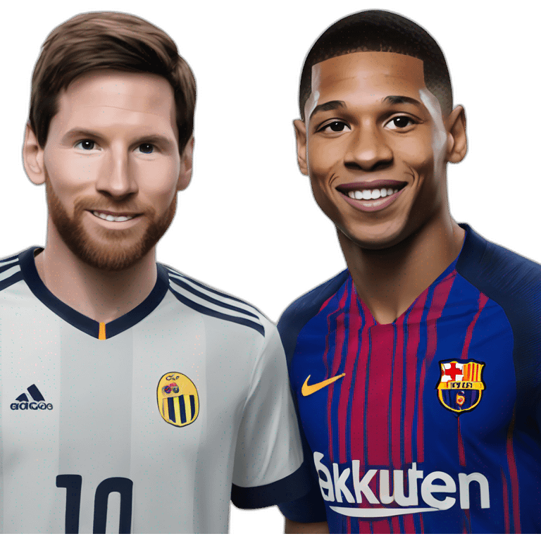 messi and mbappe emoji