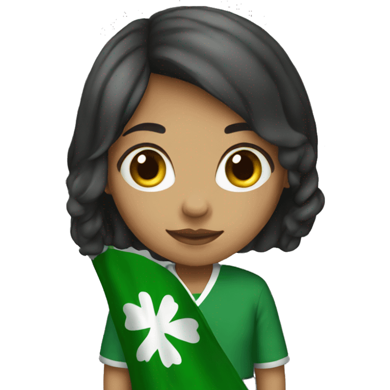 Girl with ireland flag emoji