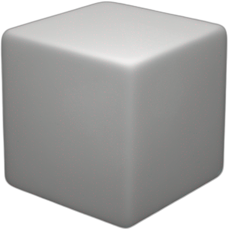 Outline of a cube with a black background emoji