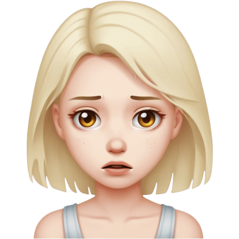 Girl suffering emoji