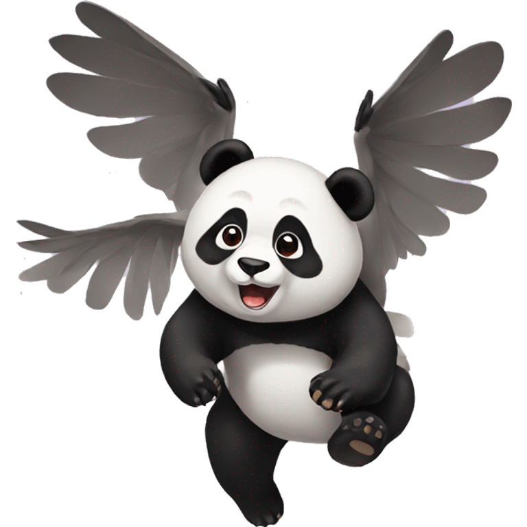 Flying panda emoji