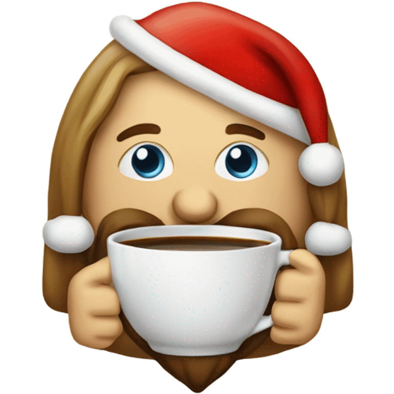 Weihnachtsmann mit Kaffee emoji