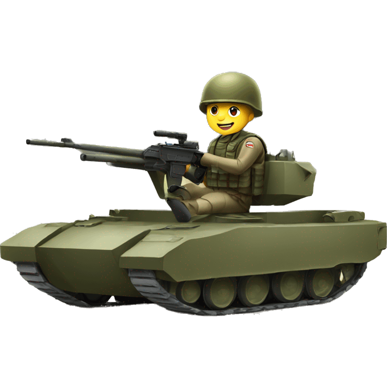 soldier riding tank emoji