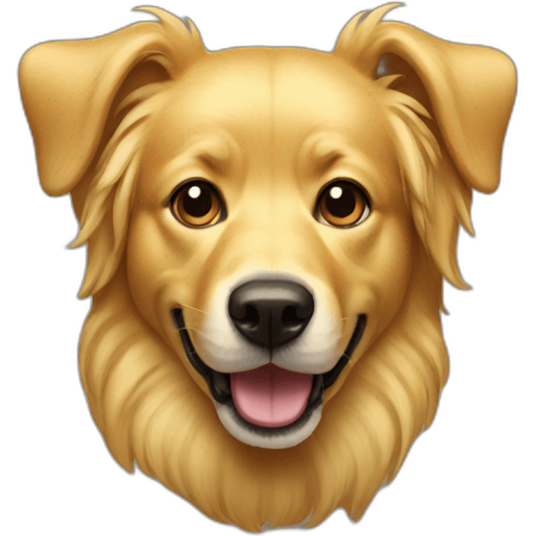 Golden dog emoji