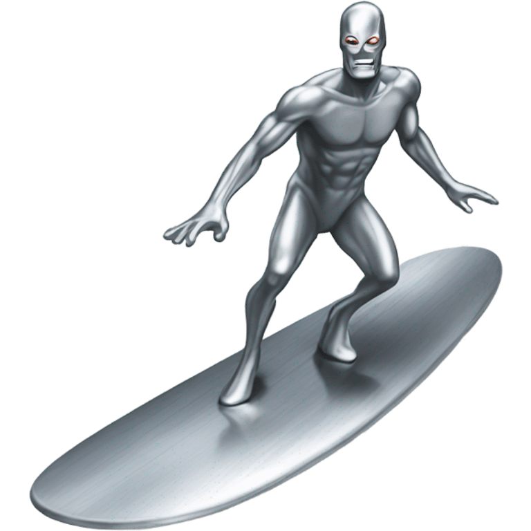 Silver surfer on board emoji