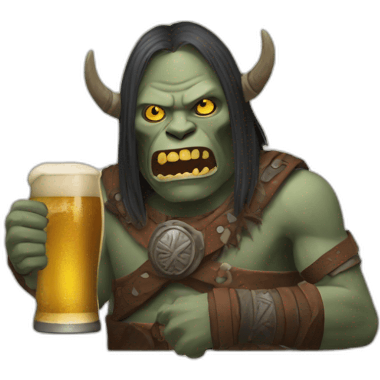 Uruk-hai with beer emoji