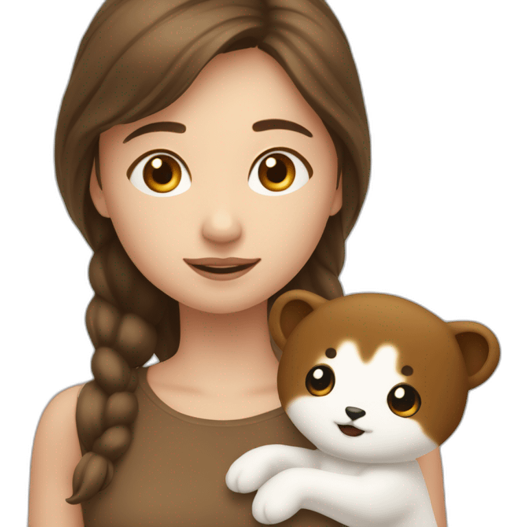 fille blanche et brune qui travaille dans son lit emoji