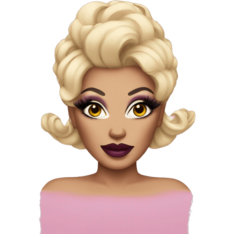 Drag queen with cool makeup emoji