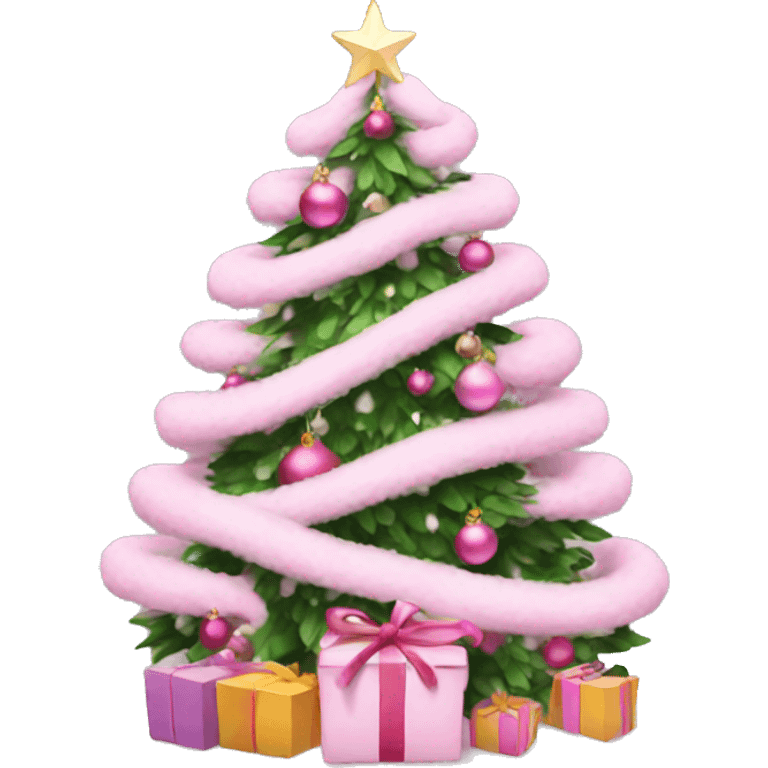 Pink Christmas emoji