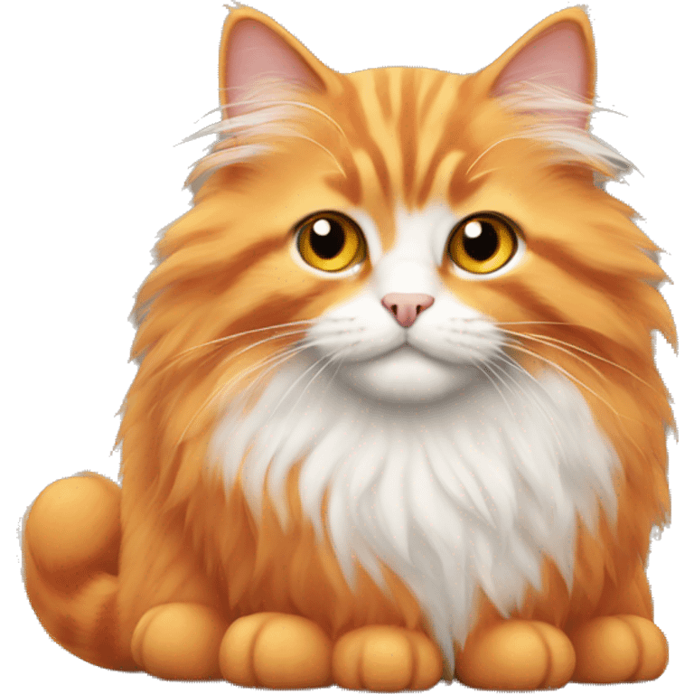 Orange fluffy cat emoji