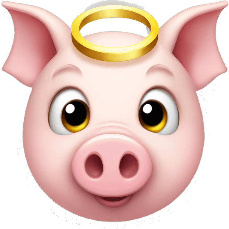 pig with halo over head emoji