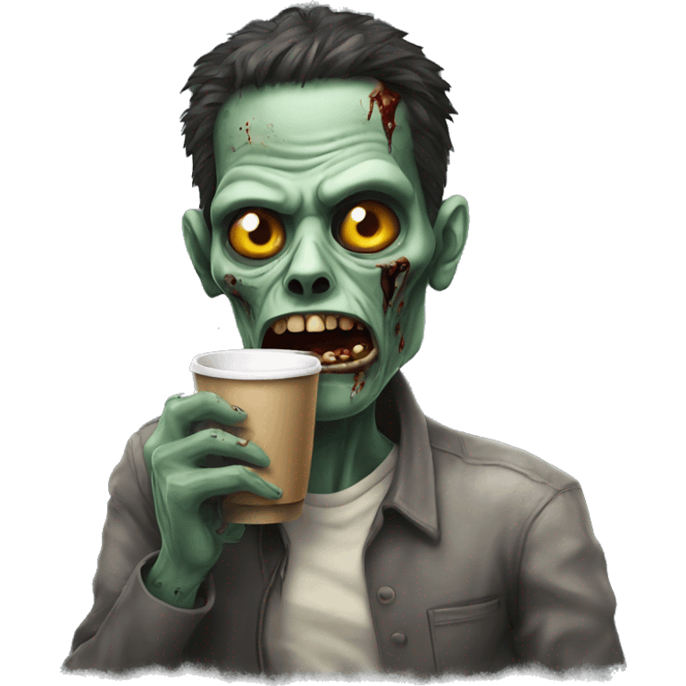 zombie drinking coffee emoji